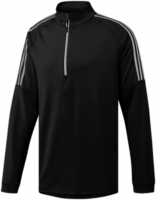 Adidas 3-stripe layering  zip top - Black